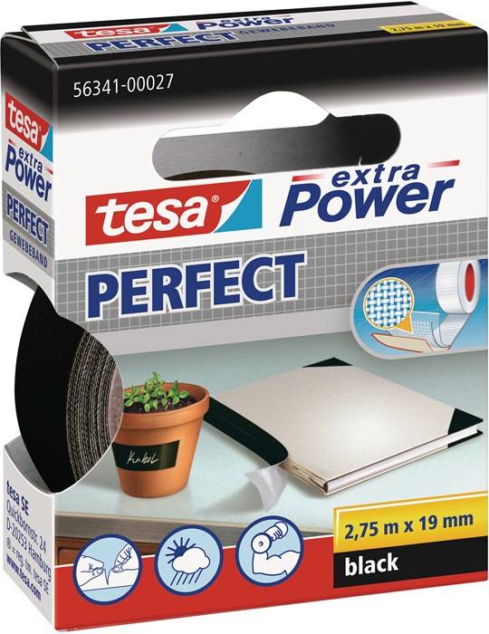 Gewebeband ext.Power® 56341 schwarz L.2,75m B.19mm Rl.TESA-0