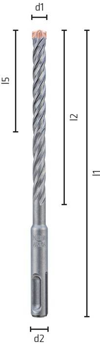 Hammerbohrersatz FORCE X 7-tlg.X SDS-plus Ku.-Box ALPEN-3