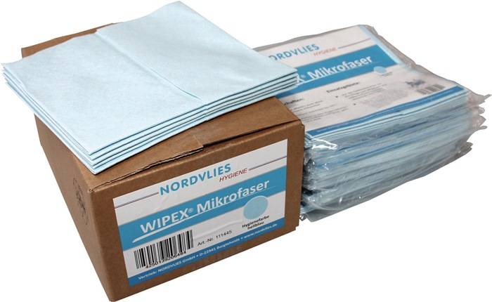 Mikrofaser-Wischtuch blau L400xB380ca.mm 1 KT=10x5 Tü.WIPEX-0