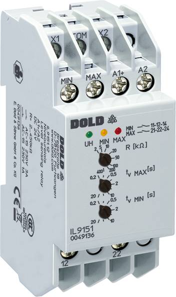 DOLD IL9151.12 2-450K-OHM AC230V 0,2-20S, Niveaurelais, IL 9151-1