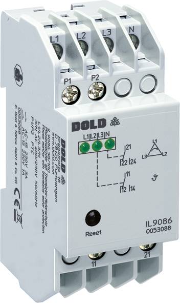 DOLD IL9086.38 3AC50/60HZ 230/400V, Phasenwächter mit Thermistor-Motorschutz, IL 9086-1