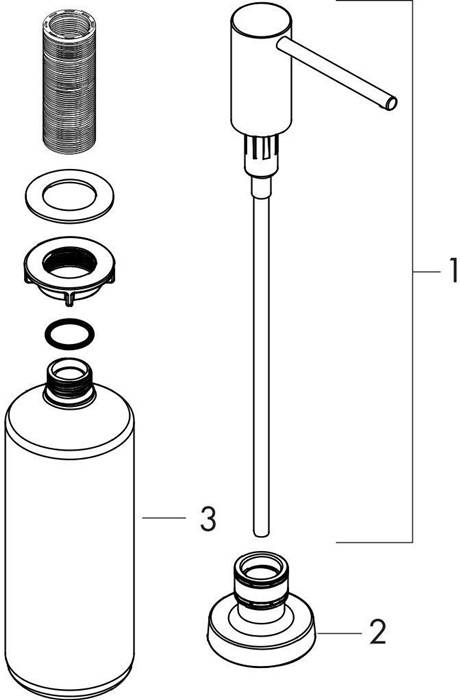 Hansgrohe Spülmittelspender/Lotionspender A51, Chrom, 40448000-6