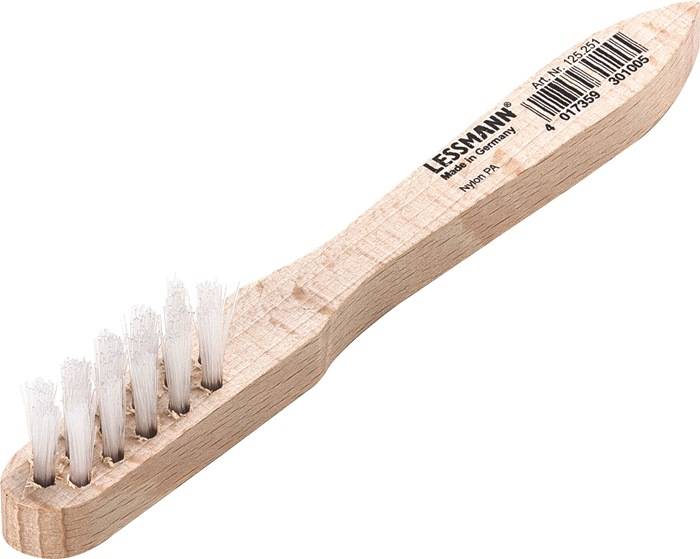 Zündkerzenbürste L.150mm 0,3mm Nyl.PA glatt 3-reihig LESSMANN-0