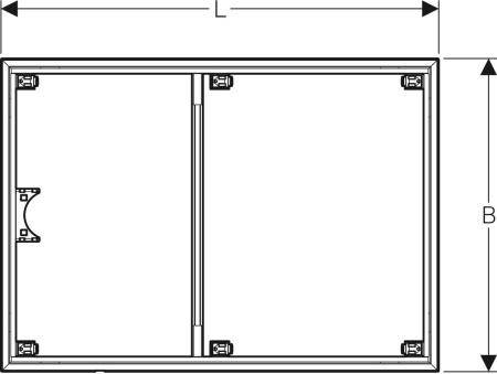 Geberit Installationsrahmen für Setaplano über 1000mm 1400x1000mm-5