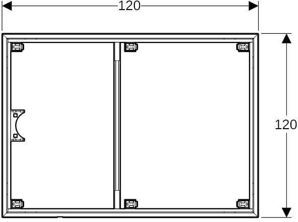 Geberit Installationsrahmen für Setaplano 1200x1200mm-7