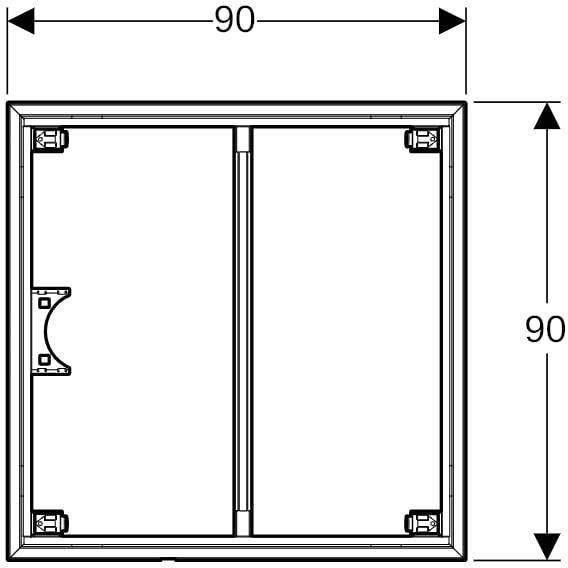 Geberit Installationsrahmen für Setaplano bis 1000mm 900x900mm-4
