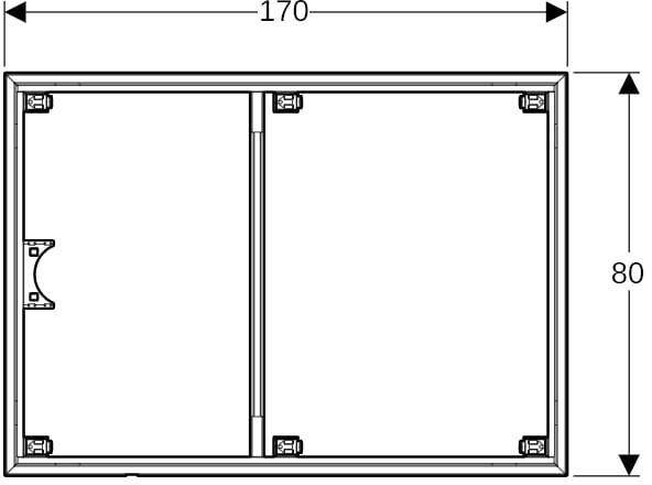 Geberit Installationsrahmen für Setaplano über 1000mm 1700x800mm-5