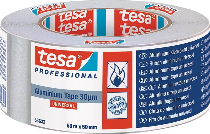 Aluminiumklebeband Univ.63632 m.Liner L.50m B.50mm Rl.TESA-0