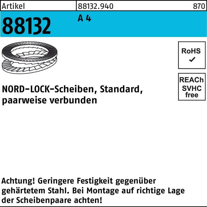 Unterlegscheibe R 88132 geklebt NL 12 SS A 4 200 Stück NORD-LOCK-0