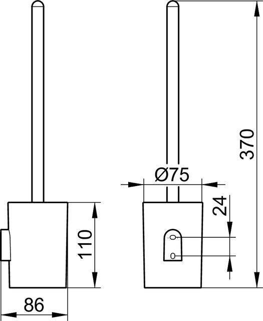Keuco Smart.2 Kunststoff-Einsatz für 14764, D 77x110mm, Weiß, 14764000100-3