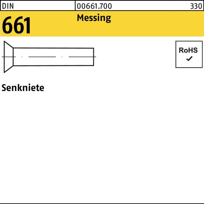 Senkniete DIN 661 4x 20 Messing 1000 Stück-0