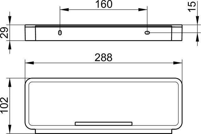 Keuco Plan Duschkorb mit Glasabzieher, Verchromt/Weiß, 14959010051-2