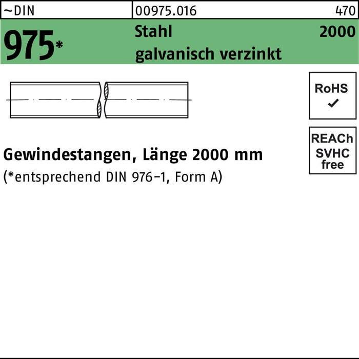 Gewindestange DIN 975 M22x 2000mm Stahl galv.verz. 1 Stück-0