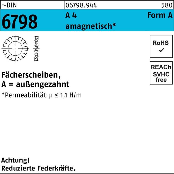 Fächerscheibe DIN 6798 FormA außengezahnt A 8,4 A 4 1000 Stück-0