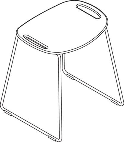 HEWI Duschhocker mit Haltegriff matt geschliffen Sitzfläche Kunststoff signalweiß-3