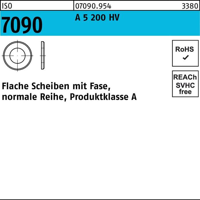 Unterlegscheibe ISO 7090 m.Fase 16 A 5 (1.4571) 200 HV 100 Stück-0