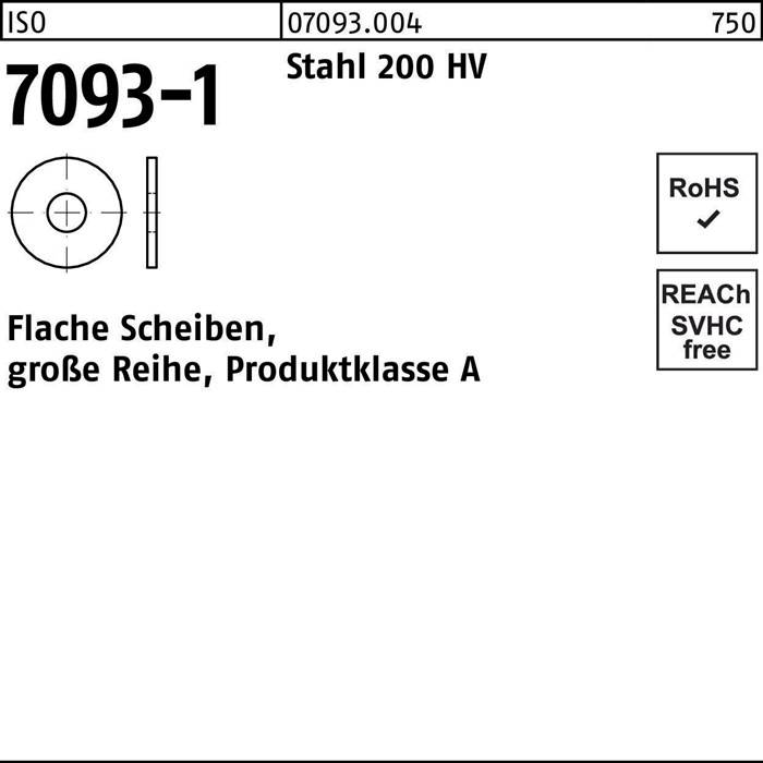 Unterlegscheibe ISO 7093-1 12 Stahl 200 HV 100 Stück-0