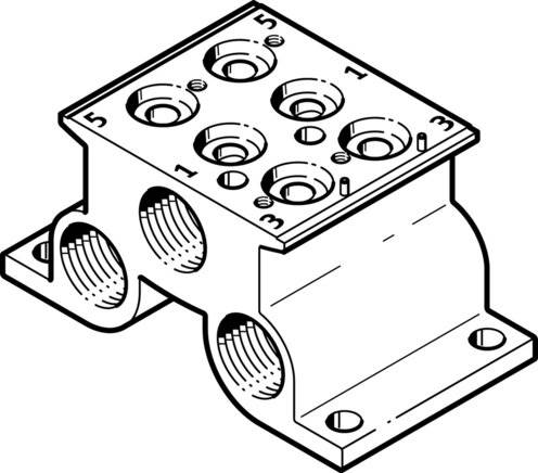 FESTO CPE14-PRS-3/8-2, Anschlussblock, P/n: 543830-0