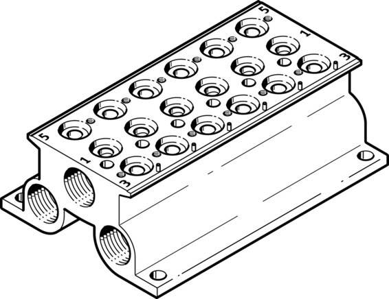 FESTO CPE10-PRS-1/4-6, Anschlussblock, P/n: 543825-0
