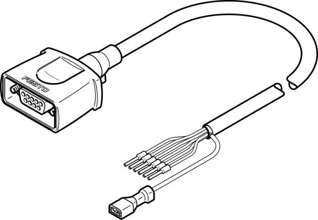 FESTO NEBM-S1G9-E-1.5-Q5-LE6 Motor cable, P/n: 1450368-0