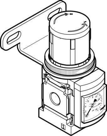 FESTO MS4-LR-1/8-D6-WR Pressure regulator, P/n: 543520-0