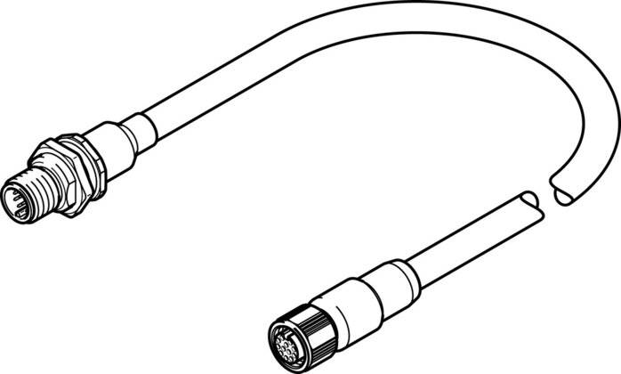FESTO NEBM-M12G12-RS-2.23-N-M12G12H, Encoderleitung, P/n: 571902-0