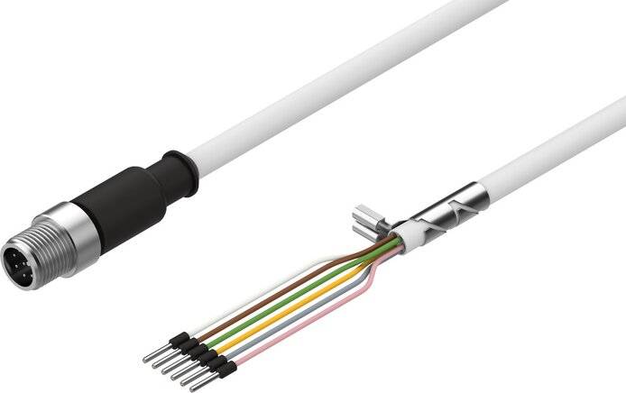 FESTO NEBM-SM12G8-E-2.5-Q5-LE6 Motor cable, P/n: 1449601-0