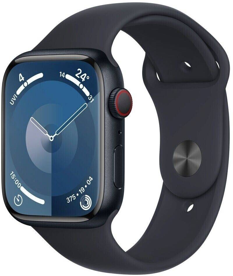Apple Watch 9 Cell Alu Midnight 45mm a2984 Midnight Sp. Band M/L-0