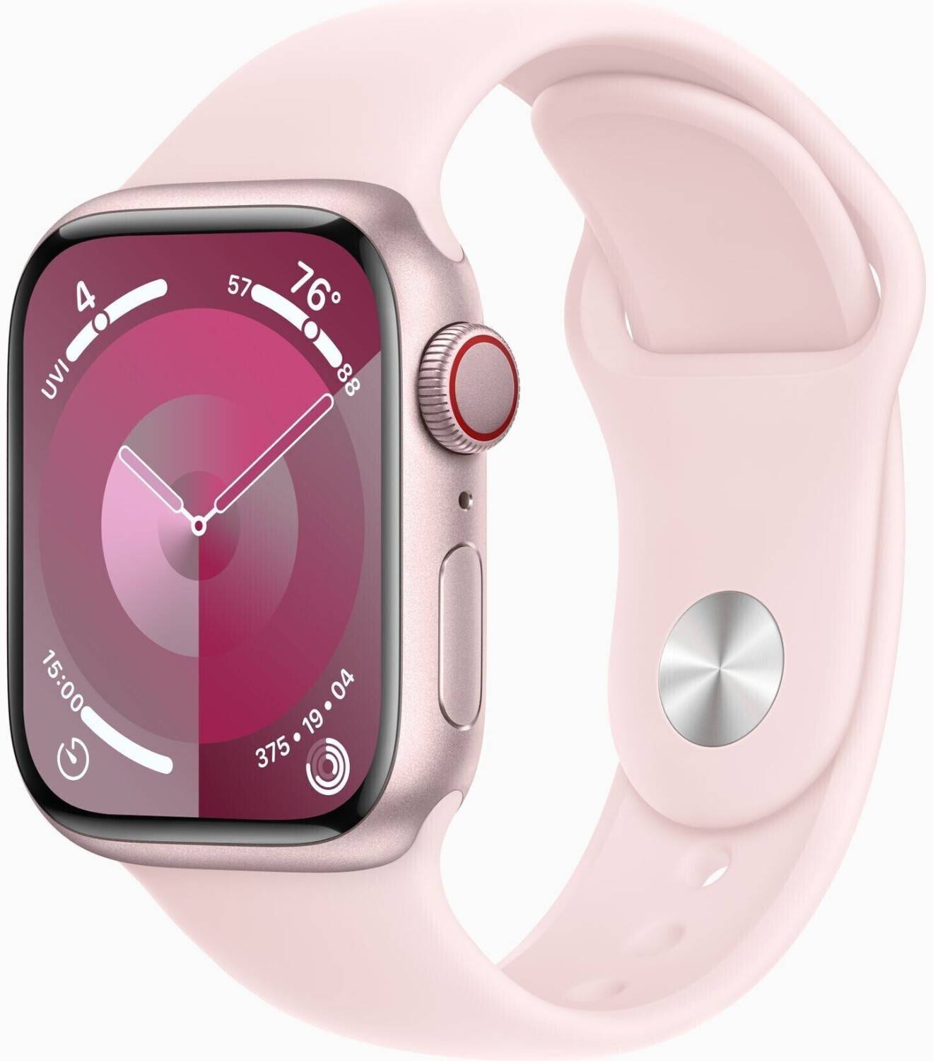 Apple Watch 9 Cell Alu Pink 41mm a2982 Pink Silicon Band-0