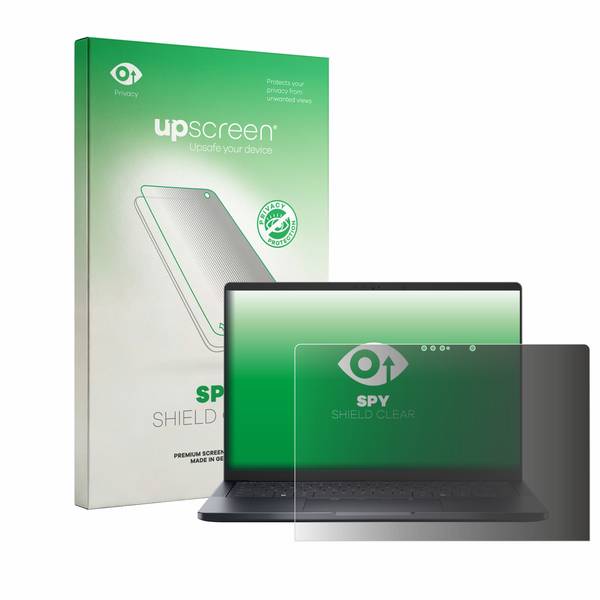 upscreen Blickschutzfolie für Dell Pro 14 Premium PA14250 Touch 16:9 Anti-Spy Privacy Blaulichtschutz Sichtschutzfolie