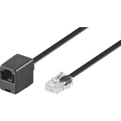 Image of Basetech ISDN Verlängerungskabel [1x RJ45-Stecker 8p4c - 1x RJ45-Buchse 8p8c] 10.00 m Schwarz