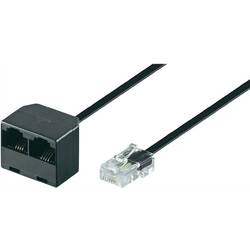 Image of Basetech ISDN Y-Adapter [1x RJ45-Stecker 8p4c - 2x RJ45-Buchse 8p4c] 20.00 cm Schwarz