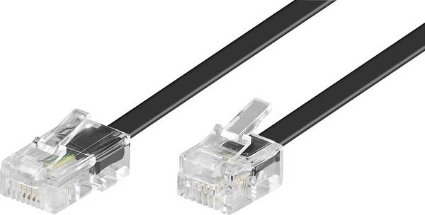 Basetech ISDN, Western Anschlusskabel [1x RJ45-Stecker 8p4c - 1x RJ11-Stecker 6p4c] 10.00 m Schwarz