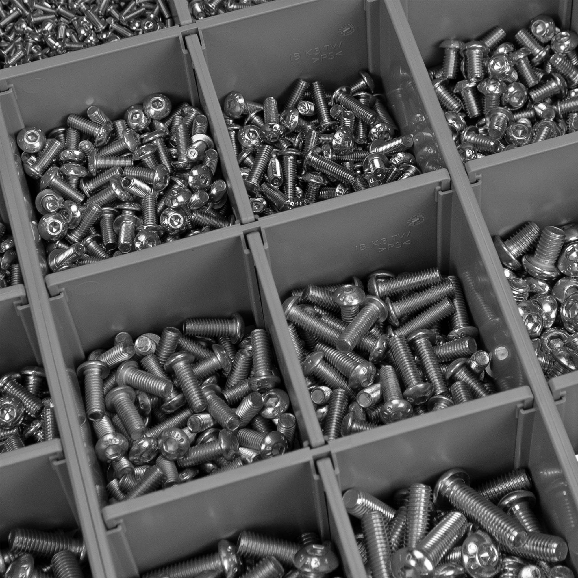 FRANTOS L-BOXX Schrauben-Sortiment Linsenkopfschrauben ISO 7380-1 - Stahl verzinkt 2895 tlg.-1