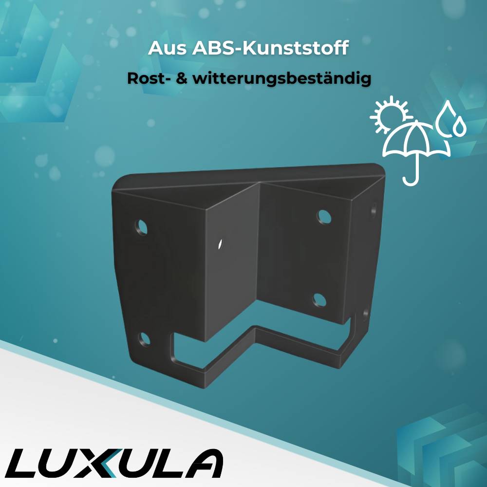 Eckwandhalterung für LED Fluter / Strahler Eckmontage Außenecken-2