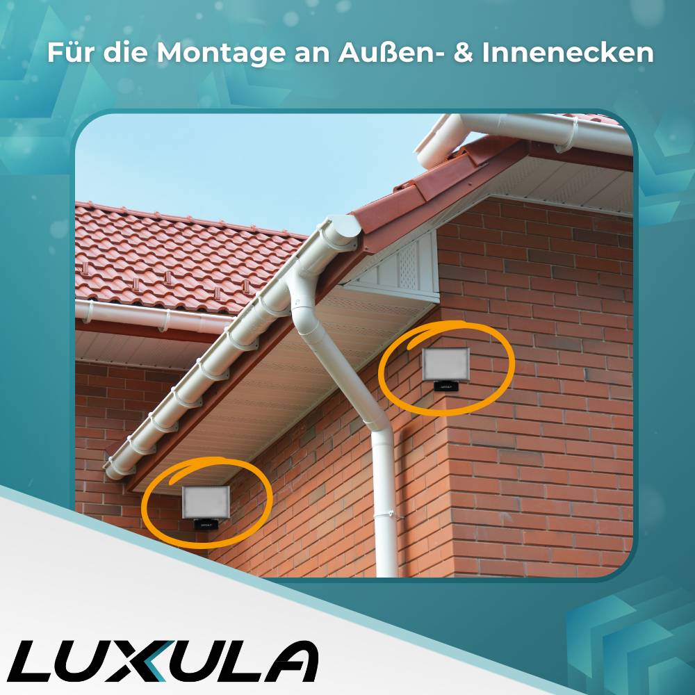 Eckwandhalterung für LED Fluter / Strahler Eckmontage Außenecken-3