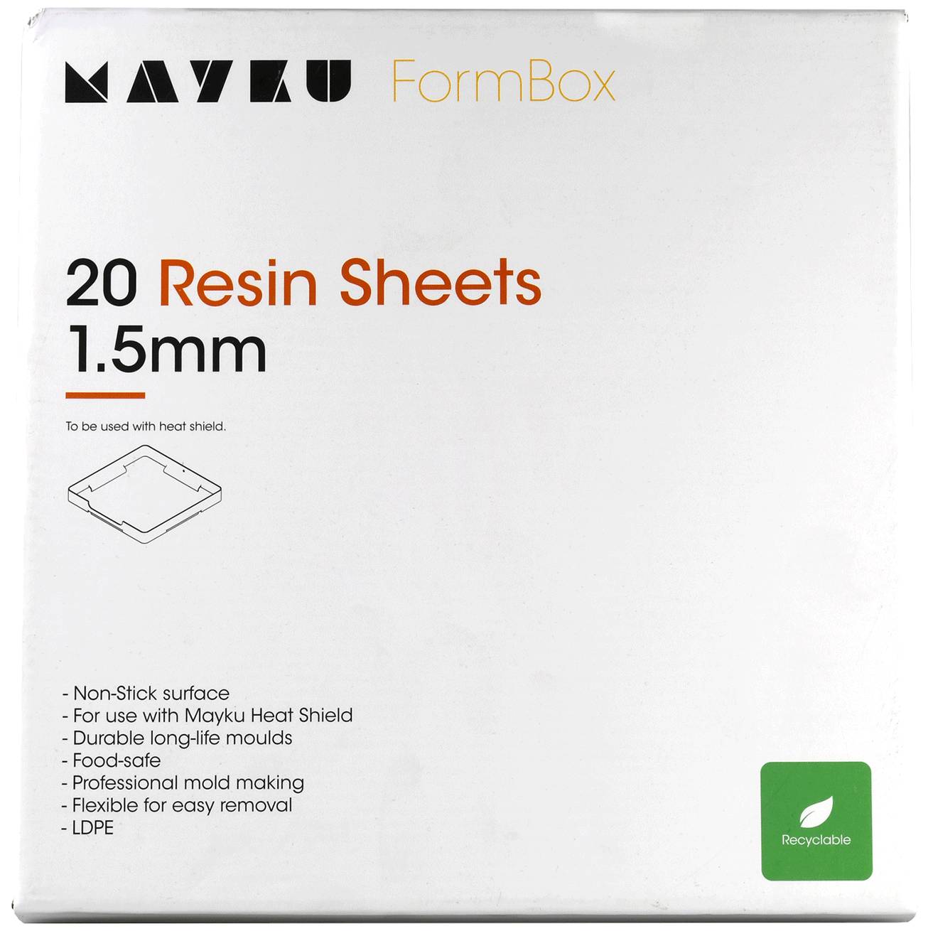Mayku Resin Sheets (LDPE Sheets) 20 pack of 1.5mm-0