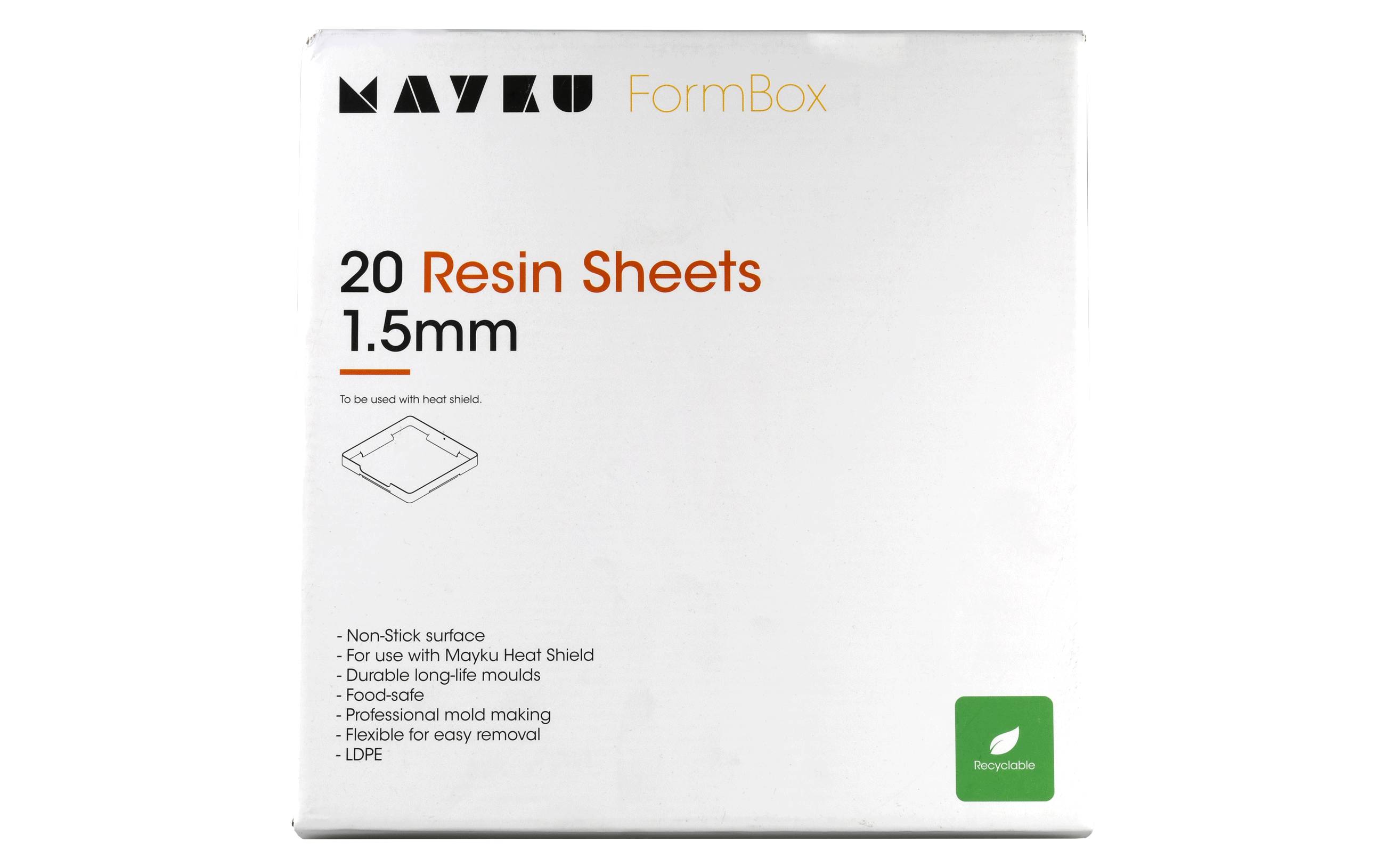 Mayku Resin Sheets (LDPE Sheets) 20 pack of 1.5mm-1