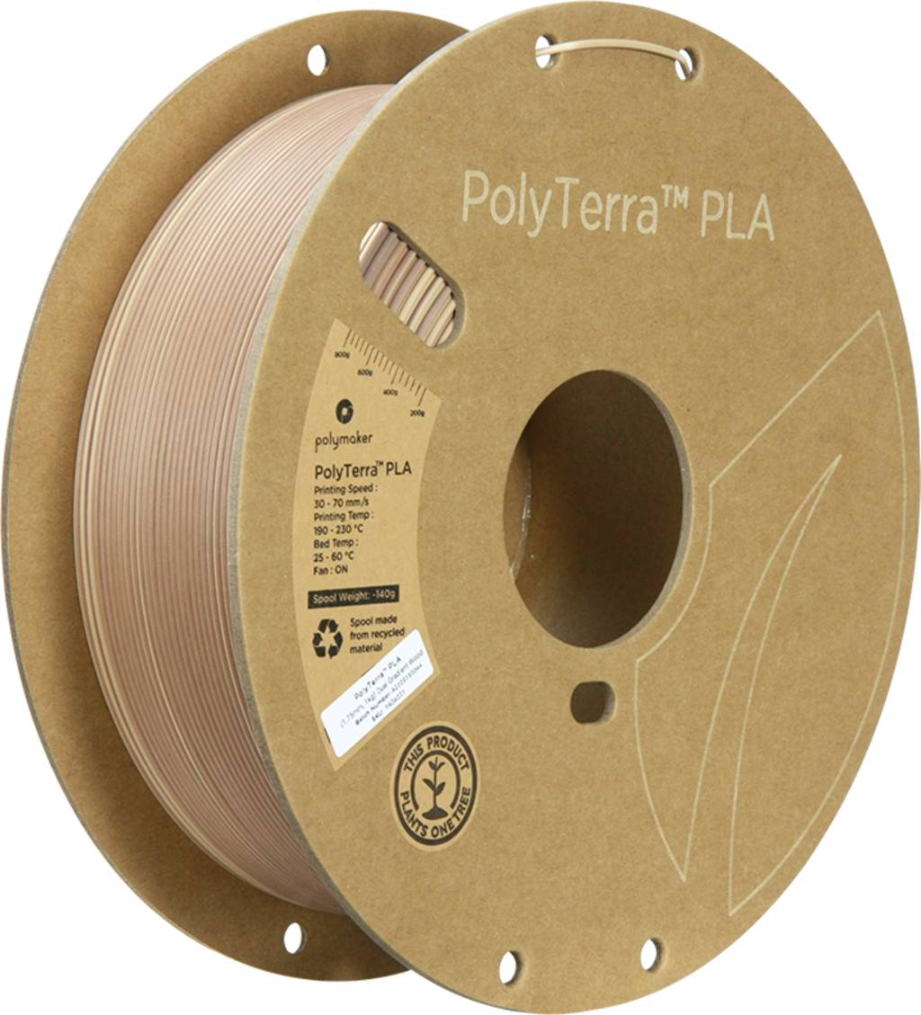 Polymaker PolyTerra Dual-Gradient PLA Wood, 1,75 mm / 1000 g