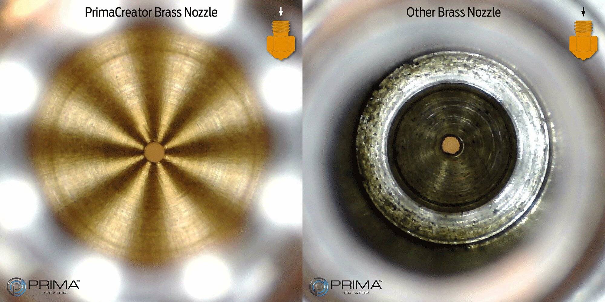 RepRap M6 Brass Nozzle 3mm - 0,4 mm - 4 pcs-1