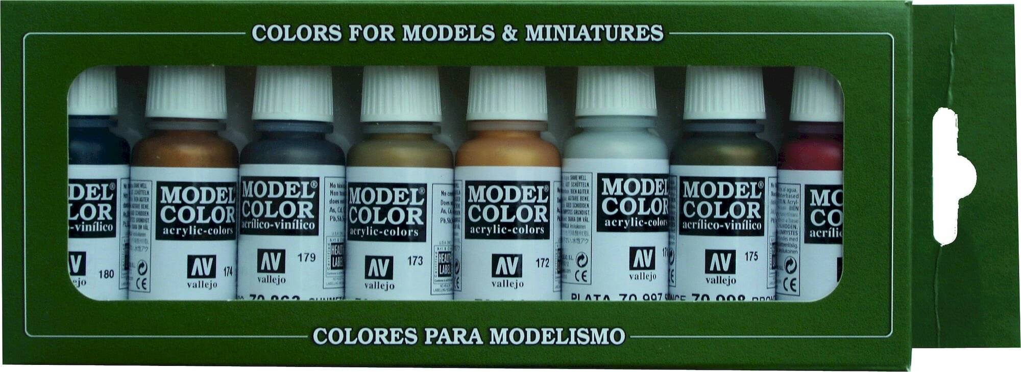 Vallejo Model Color Set Metallic Colours (8 Farben) - 1 Set-0