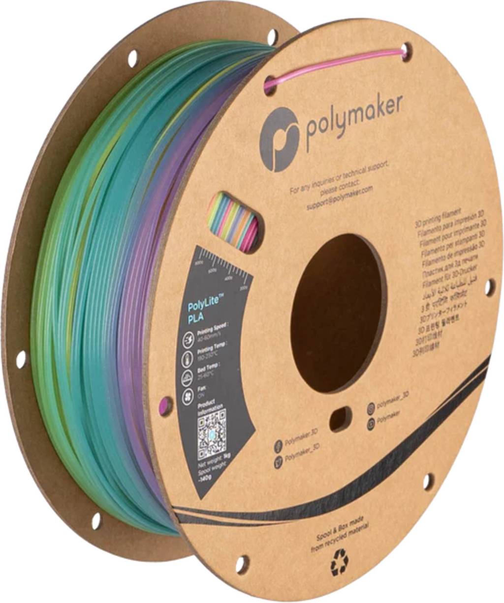 Polymaker PolyLite Luminous PLA Rainbow, 1,75 mm / 1000 g