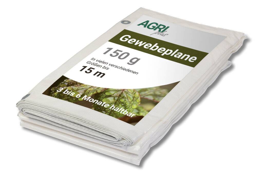 AGRI plus Gewebeplane mit Ösen I 4 x 6 m I Verschiedene Größen I 150 g/m² Folienstärke I-0