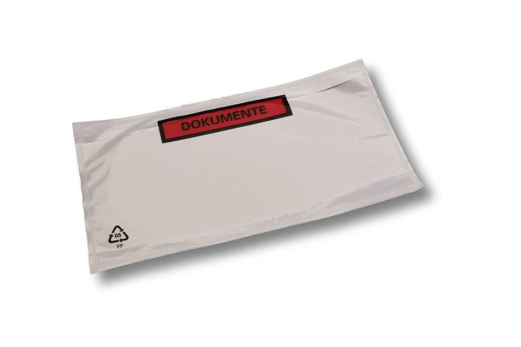 1 Karton = 1.000 Stück Versandtaschen/Dokumententaschen - DIN LANG - BEDRUCKT:-0