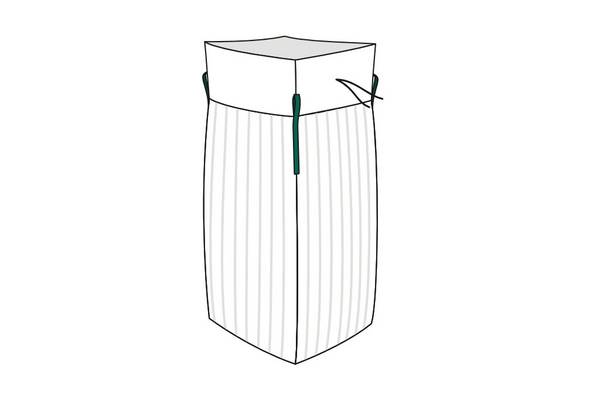 dm-Folien Holz Big Bag 95x95x175cm I 1 Stück I SWL 1.250 kg I Robuster Big Bag Holz mit 4