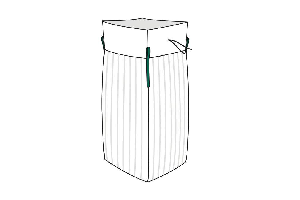 dm-Folien Holz Big Bag 95x95x175cm I 1 Stück I SWL 1.250 kg I Robuster Big Bag Holz mit 4-0