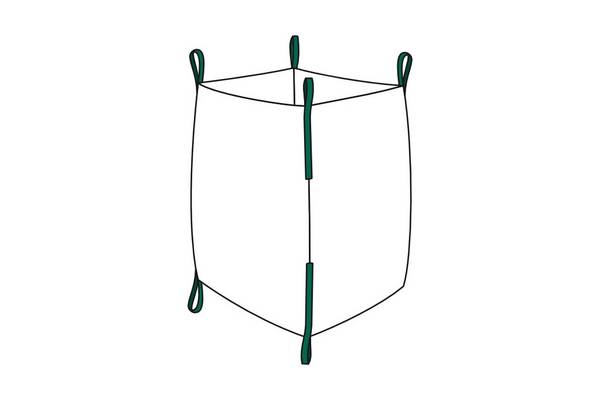 Stein Big Bag 90x90x90cm I 1 Stück I SWL 1.000 kg I BigPack Sack mit 4 Hebeschlaufen