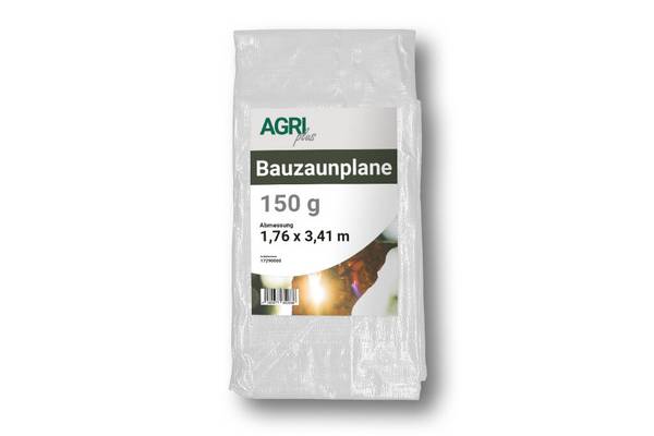 1 x Bauzaunplane/Bauplane 1,76 x 3,41 m - Sichtschutzplane/Sichtblende