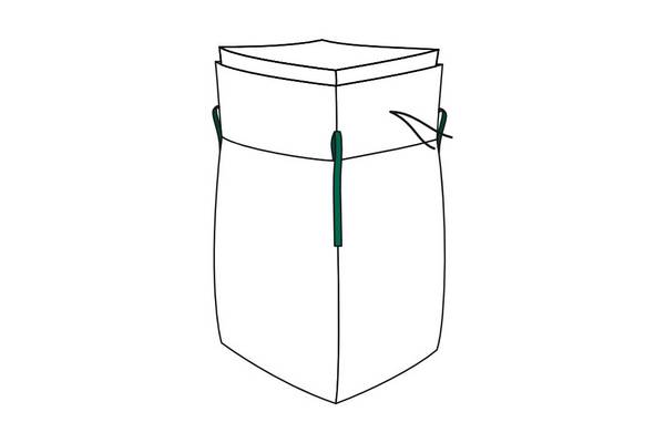 Big Bag 90x90x110cm I 1 Stück I SWL 1.000 kg I Gartenabfallsack mit Inliner I Big