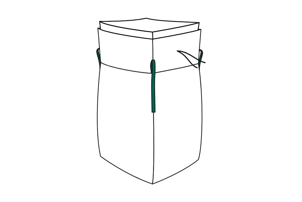 Big Bag 90x90x110cm I 1 Stück I SWL 1.000 kg I Gartenabfallsack mit Inliner I Big-0